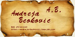 Andreja Beoković vizit kartica